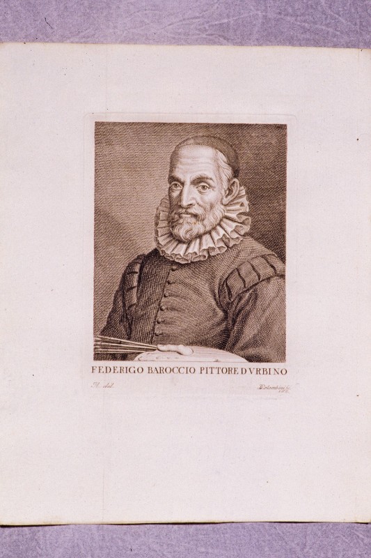 Colombini C. sec. XVIII, Incisione con Federico Barocci da Urbino