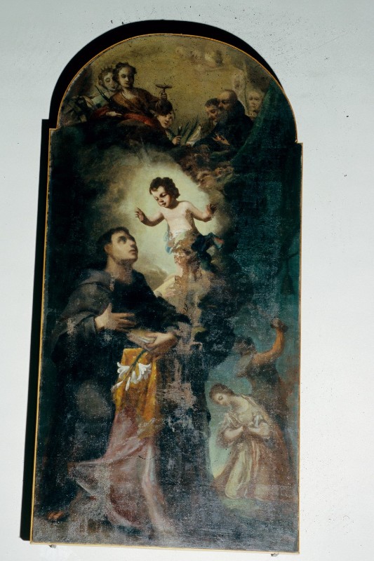 Muzzi C. sec. XVIII , Gesù Bambino appare a Sant'Antonio da Padova