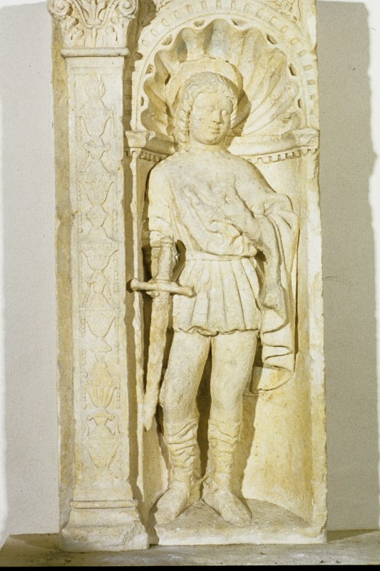 Bottega veneta sec. XV, Altorilievo con San Vitale