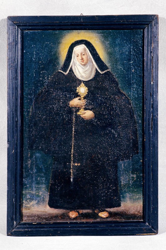 Ambito veneto sec. XVIII, Dipinto con Santa Chiara d'Assisi