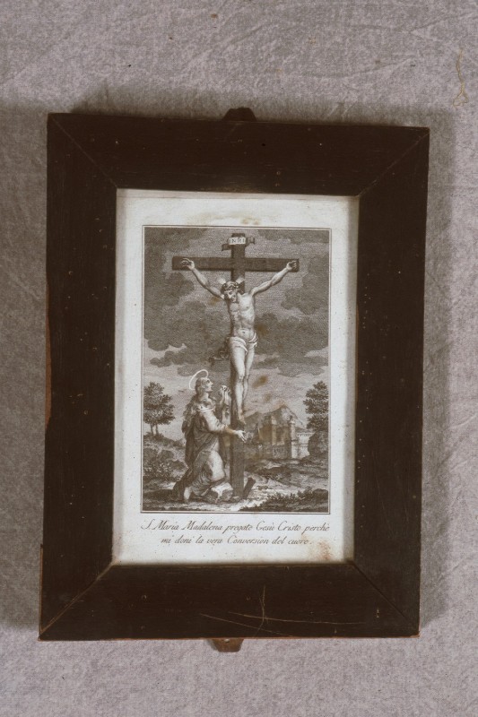 Bottega veneta sec. XIX, Stampa con Gesù crocifisso e la Maddalena 2/2