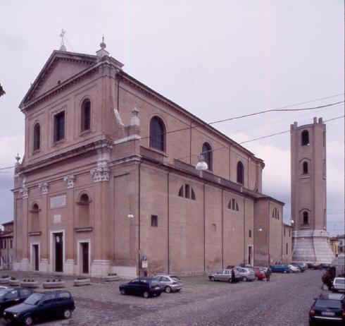 Visione angolare della Chiesa di San Cassiano a Comacchio