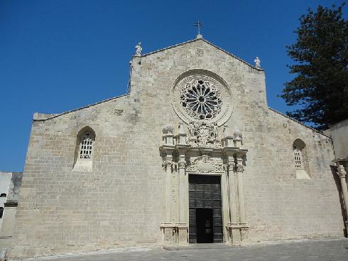 La facciata della cattedrale dell’ Assunta  ad Otranto 