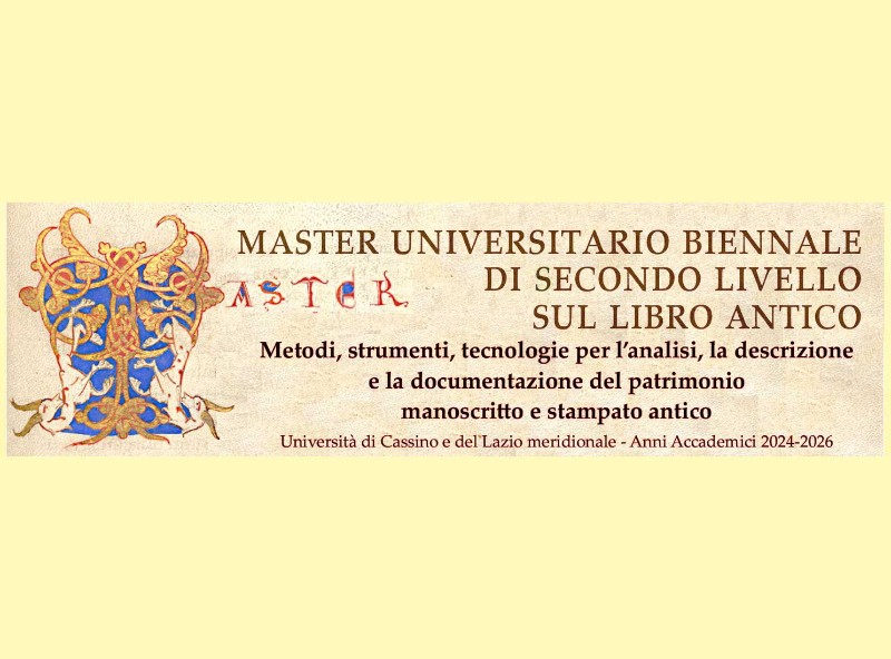 Metodi, strumenti, tecnologie per l'analisi, la descrizione e la documentazione del patrimonio manoscritto e stampato antico