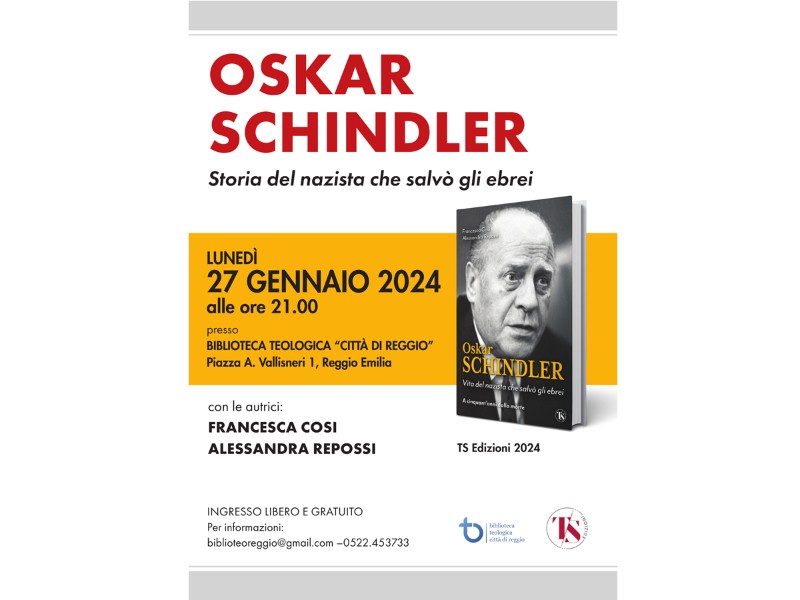 Presentazione del libro "Oskar Schindler. Vita del nazista che salvò gli ebrei"