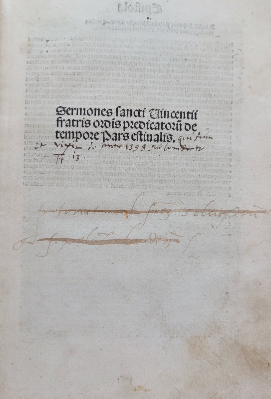 Frontespizio di incunabolo, 1497