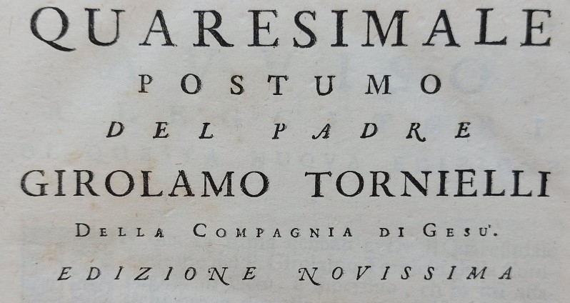 Esempio di titolo a stampa, 1762