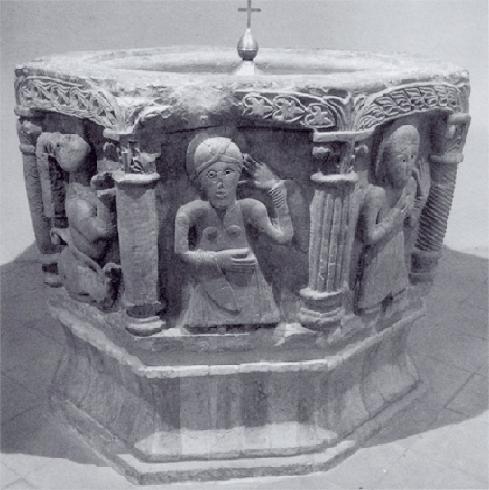 Il fonte battesimale della Pieve di Sant'Ambrogio a Neviano degli Arduini