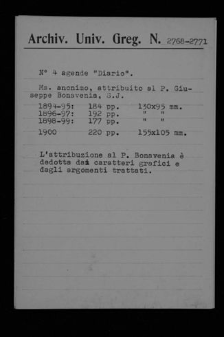 (catalogo) Inventario topografico Archivio storico PUG