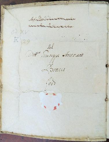  CESARE CALINO, Quaresimale, Milano, Michele Antonio Panza, 1733, controguardia anteriore