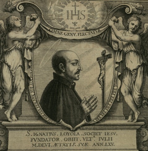  Ritratto di Sant'ignazio da: "Exercitia spiritualis S.P. Ignatii Loyola" Paris (Typographia Regia) 1644