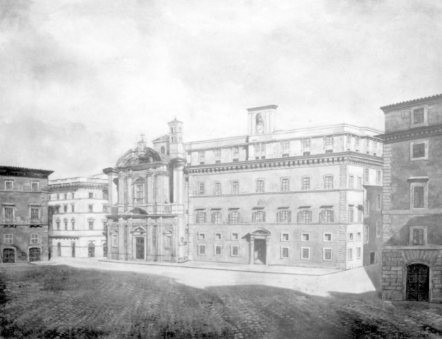  Il Palazzo del Collegio Germanico con a fianco alla Chiesa di Sant'Apollinare in una foto dei primi anni del XX sec.