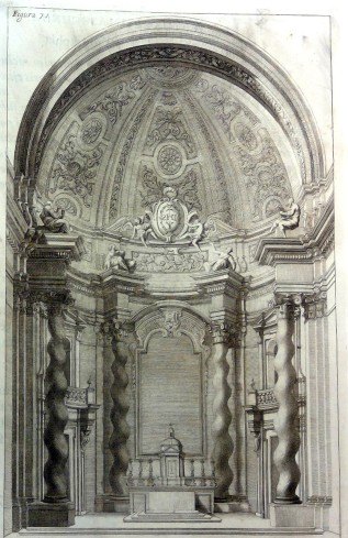  Figura sessantesimaprima  - Altare Maggiore per il Gesù da: Prospettiva de' pittori e architetti di Andrea Pozzo.