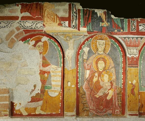  Dettaglio della decorazione pittorica dell’iconostasi con S. Giovanni Battista e S. Anna Metterza