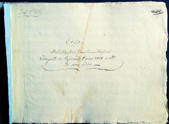  G. Rossini, Partitura autografa, 1808 (frontespizio)