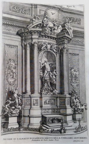  Figura sessantesima  - Altare di Sant'Ignazio fabbricato in Roma da: Prospettiva de' pittori e architetti di Andrea Pozzo.
