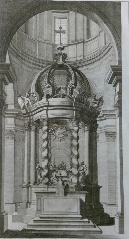  Tav. 70 - Altare dipinto in Frascati da:  Andrea Pozzo, Prospettiva de' pittori e architetti 