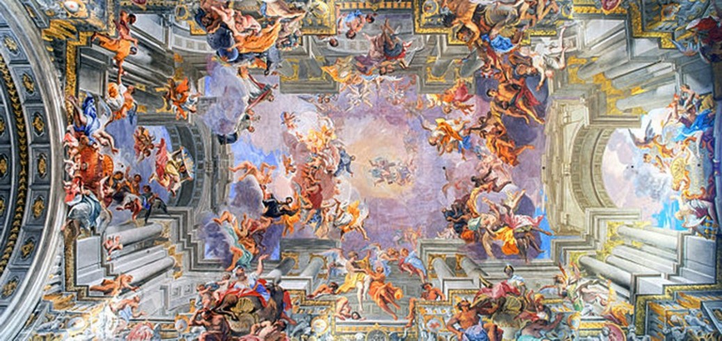  Gloria di Sant'Ignazio (1685) quadratura di Andrea Pozzo.