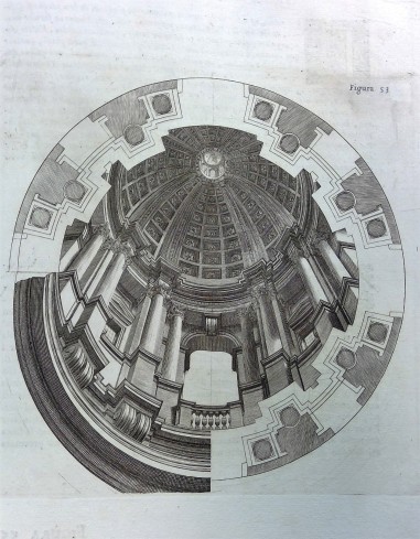  Disegno della cupola - Tav. 53 - Cupola del Collegio Romano da: Andrea Pozzo, Prospettiva de' pittori e architetti