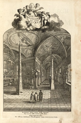  L'ingresso del museo kircheriano dal primo catalogo del 1678