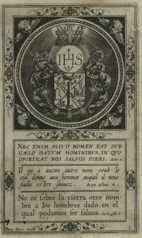  Frontespizio del volume Vita Sanctii Ignatii, di Pieter Firens del 1635