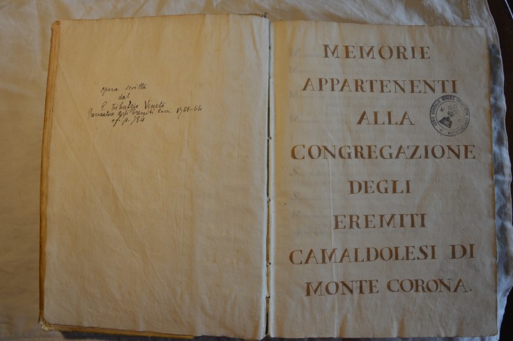  Memorie appartenenti alla Congregazione degli Eremiti Camaldolesi di Monte Corona di P. Tiburzio da Venezia