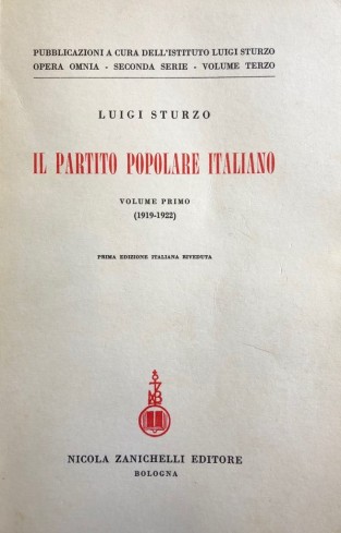  Copertina del Volume Il Partito Popolare italiano. 