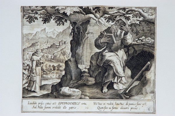 Ambito fiammingo prima metà sec. XVII, S. Epifanio eremita