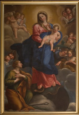Ambito romano sec. XVIII, Madonna con Gesù Bambino e Sant'Apollonia