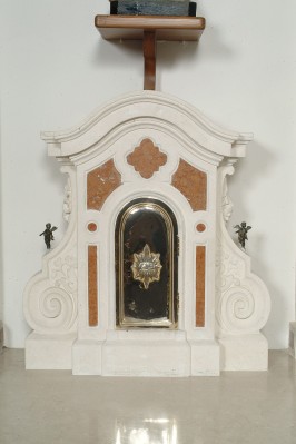 Bottega veneta sec. XVIII, Tabernacolo dell'altare del Sacro Cuore