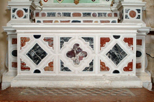 Maestranze venete sec. XVIII, Paliotto in pietra e marmi policromi
