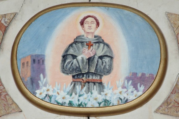 Ambito veneto sec. XX, Sant'Antonio da Padova con croce