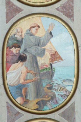 Ambito veneto sec. XX, Sant'Antonio da Padova predica ai pesci