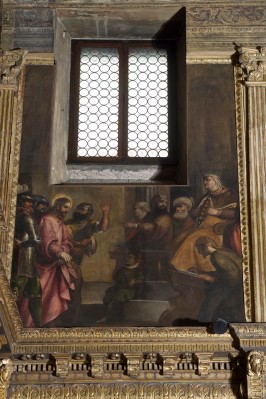 Ambito veneto seconda metà sec. XVI, Gesù davanti a Erode