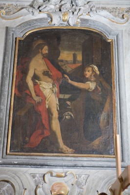 Ambito napoletano sec. XVII, Gesù Cristo risorto appare a Santa Maria Maddalena