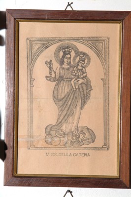 Bottega italiana inizio sec. XX, Litografia con Maria SS. della Catena