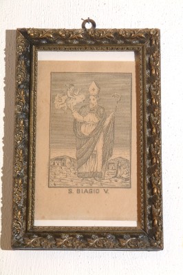 Bottega italiana sec. XX, Litografia con S. Biagio