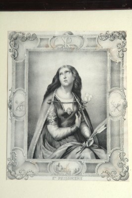Bottega italiana sec. XX, Litografia con S. Filomena