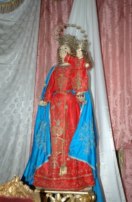 Artigianato campano sec. XX, Manichino con Madonna del rosario