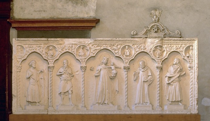 Giovanni di Rigino sec. XIV, Madonna con Gesù Bambino e santi