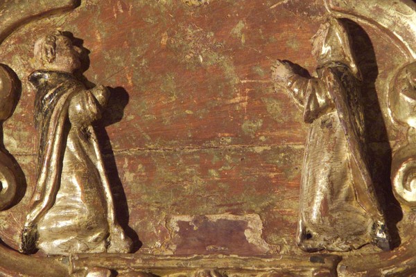 Bottega bergamasca primo quarto sec. XVII, S. Domenico con S. Caterina