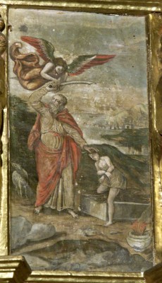 Bottega bergamasca sec. XVII, Sacrificio di Isacco