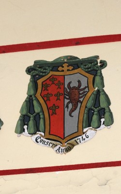Ambito laziale sec. XX, Dipinto con stemma del vescovo Silvestri