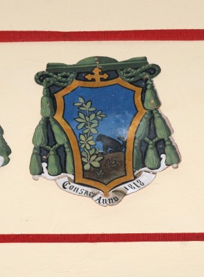 Ambito laziale sec. XX, Dipinto con stemma del vescovo Basilici