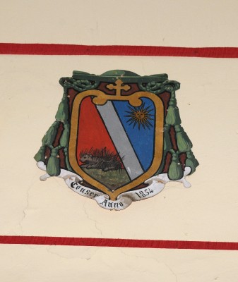 Ambito laziale sec. XX, Dipinto con stemma di Monsignor Mengacci