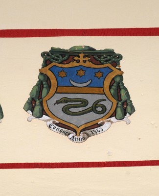 Ambito laziale sec. XX, Dipinto con stemma del vescovo Manetti