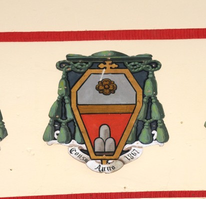 Ambito laziale sec. XX, Dipinto con stemma del vescovo Lenti