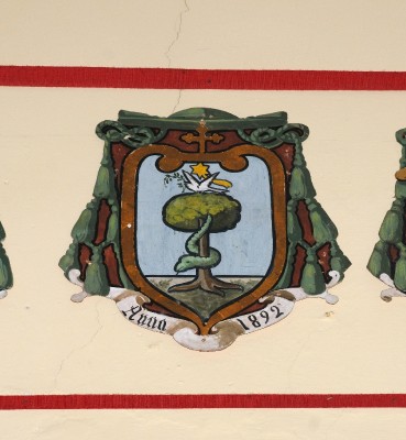 Ambito laziale sec. XX, Dipinto con stemma del vescovo Mattei