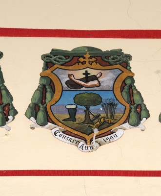 Ambito laziale sec. XX, Dipinto con stemma del vescovo Doebbing