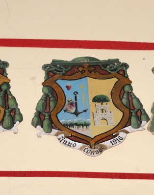 Ambito laziale sec. XX, Dipinto con stemma del vescovo Olivares